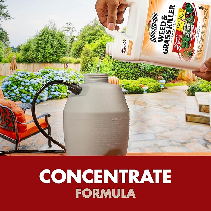 Spectracide Weed And Grass Killer Concentrate 1 Gallon, Use On Patios, Walkways And Driveways