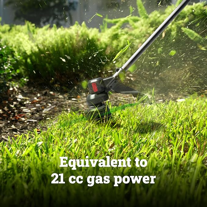 WORX Cordless String Trimmer, 20V 13''-15'' Weed Wracker with Brushless Motor 2.0, 21 cc Gas Equivalent, Quick-Line Reloading, Tool Only