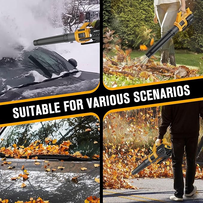 Cordless Leaf Blower Compatible with Dewalt 20V Max Battery 400CFM Electric Leaf Blower Cordless, Variable Speed, Turbo Mode, Leaf blowers Battery Powered for Lawn Care, Yard(Bare Tool)