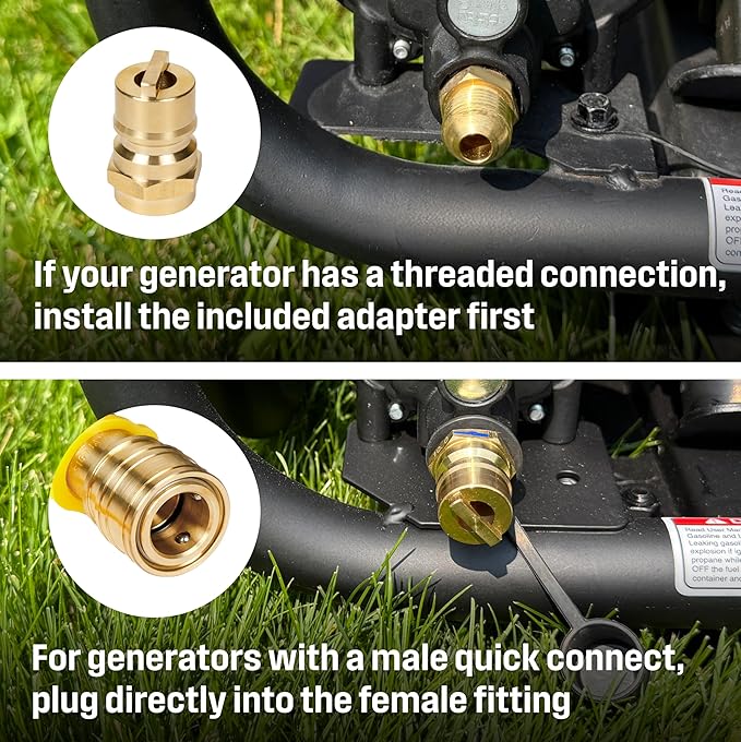 Westinghouse 15-Foot Natural Gas Hose with Adapter, 1/2-Inch Diameter, For Westinghouse Tri Fuel Generators