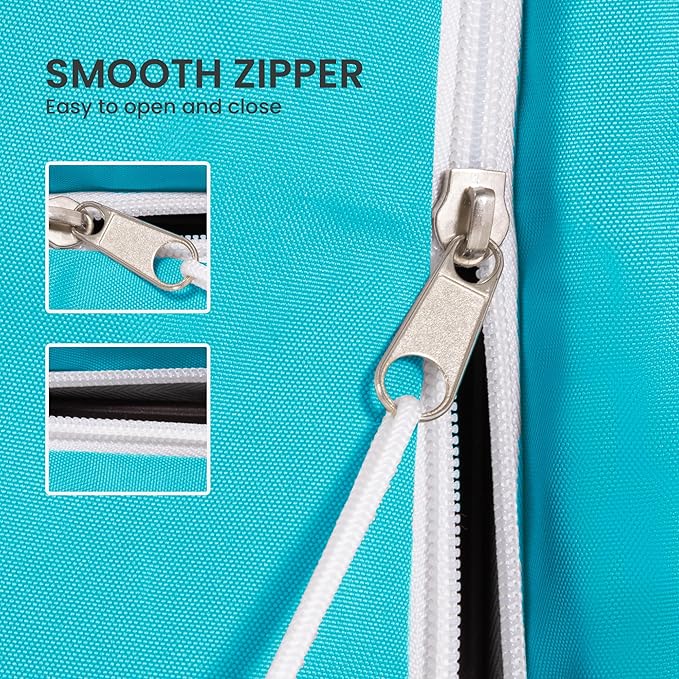Patio Cantilever Umbrella Cover Outdoor Offset umbrellas Covers with Zipper and Rod UV Resistant Waterproof for Pool Deck Garden, Turquoise