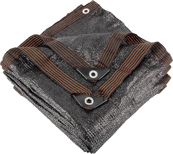70% 20 X 30 FT Black Shade Cloth, Outdoor Sunblock Shade Cloth with Grommets, Durable Sun Shade Netting Shading Antifreezing for Patio, Garden, Plants Cover, Greenhouse, Barns, Dog Kennel