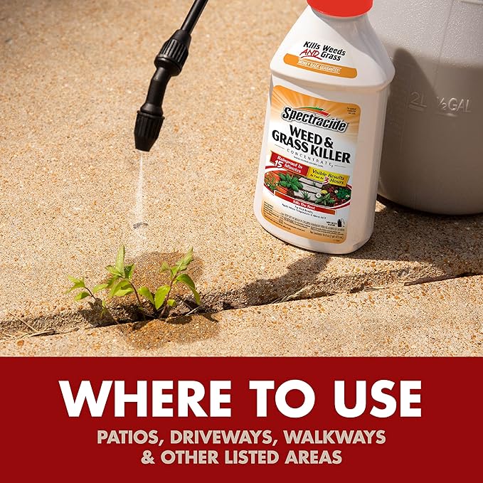 Spectracide Weed And Grass Killer Concentrate 16 Ounces, Use On Patios, Walkways And Driveways