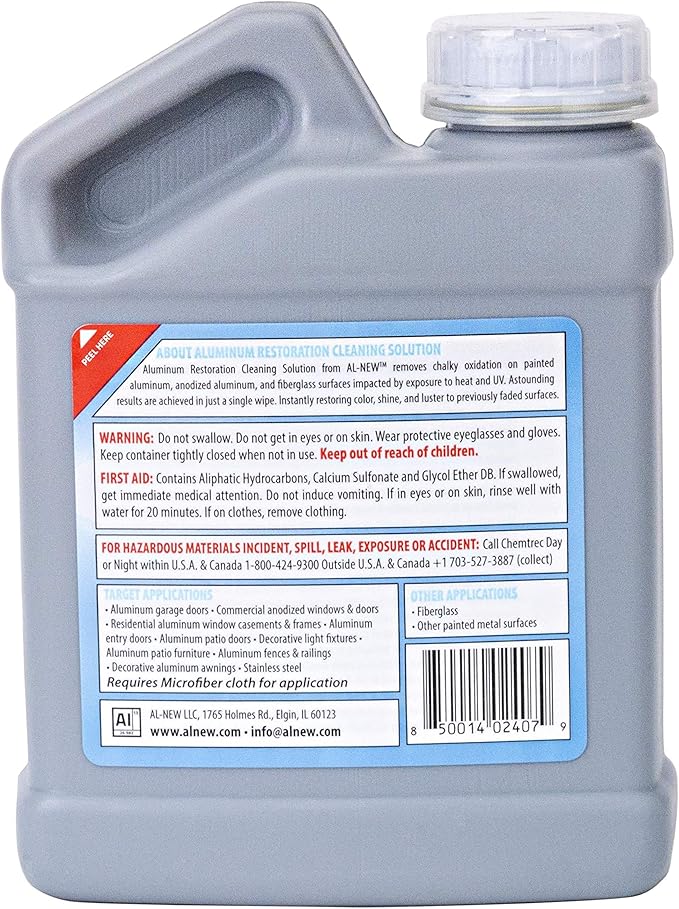 AL-NEW Step 1 Clean | Cleaning Solution for Outdoor Patio Furniture, Garage Doors, Window Frames, Exterior Lights & Fencing (16 Ounce)