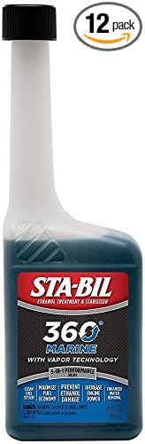 STA-BIL Marine Fuel System Treatment | Full Fuel System Cleaner, Injector Cleaner | Additive for Boats & Watercrafts, In-Season Cleaning & Protection 10oz (12 Pack)