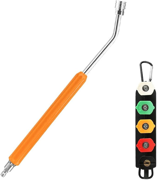 22" Pressure Washer Extension Wand/bend,Stainless Steel 1/4"Quick Connect Power Washer Lance,Short power Washer Wand Replacement For Car Wash,Pressure Washer Accessories