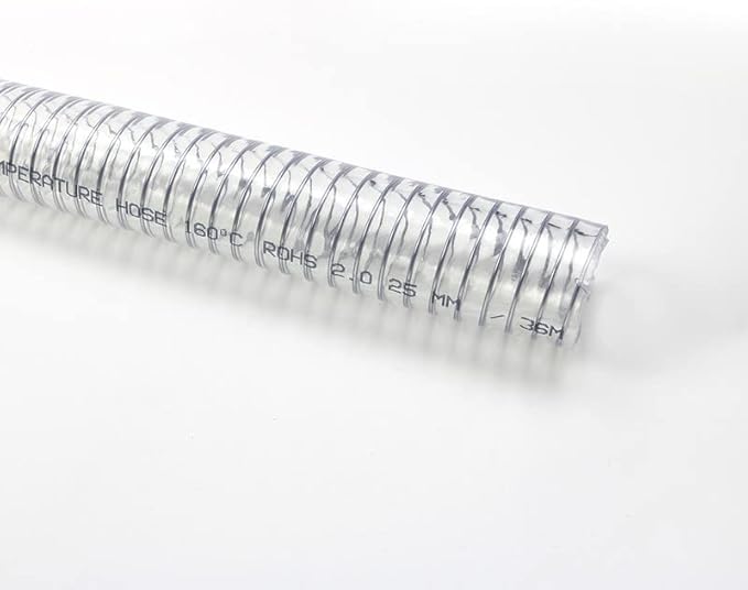 Log Splitter Suction Hose, 36" Length, 1" ID, W/Worm Gear Hose Clamps