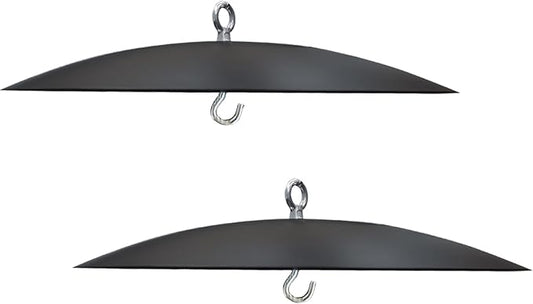 2 Pack Bird Feeder Baffle, Metal Rain Guard for Bird Houses Outside,13 inch Metal Hanging Baffle Weather Cover for Outside