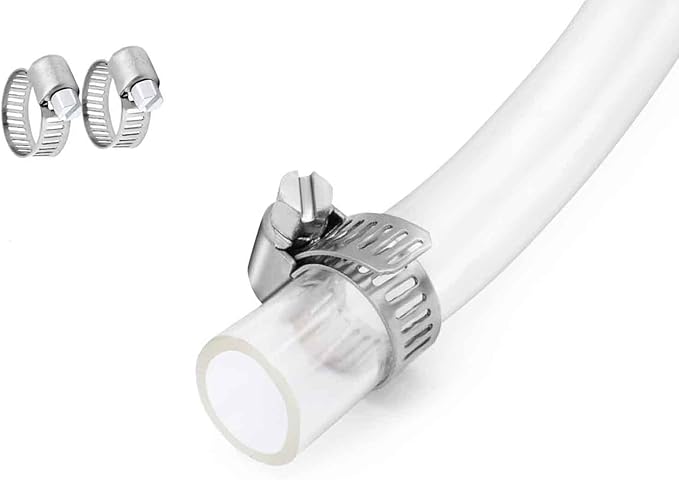 1’’ ID × 1-1/4’’ OD - 10 ft Clear Plastic Vinyl Tubing, Flexible PVC Hose Lightweight Non-Toxic vinyl Tube for Transfer Water Air Oil