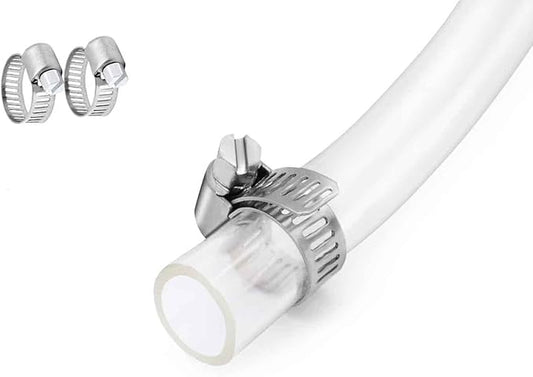 1’’ ID × 1-1/4’’ OD - 10 ft Clear Plastic Vinyl Tubing, Flexible PVC Hose Lightweight Non-Toxic vinyl Tube for Transfer Water Air Oil