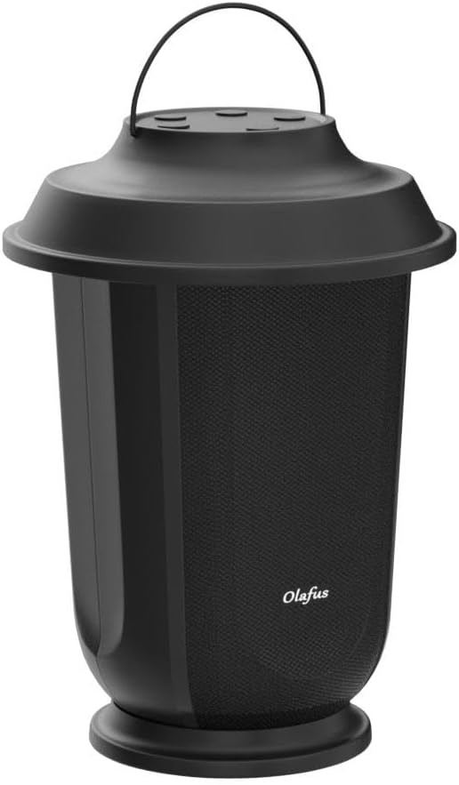 Olafus Outdoor Bluetooth Speakers 2 Packs, 40W True Wireless Stereo Patio Speaker Dual Pairing Lantern Speaker, 20 Warm White LED, Rich Bass for Garden Yard Camping