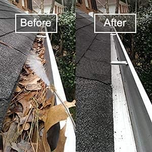 24ft Pressure Washer Extension Wand with Brush Gutter Cleaner Heavy Duty Telescopic Power Washer Wand Spray Gun Extension Pole Lance