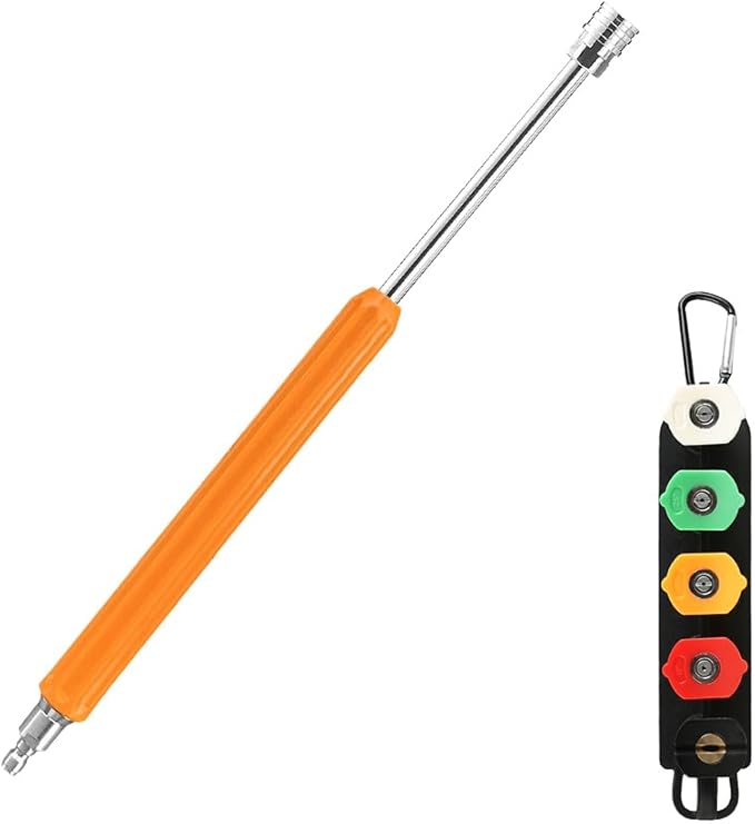 22" Pressure Washer Extension Wand,Stainless Steel 1/4"Quick Connect Power Washer Lance,Short Power Washer Wand Replacement For Car Wash,Pressure Washer Accessories