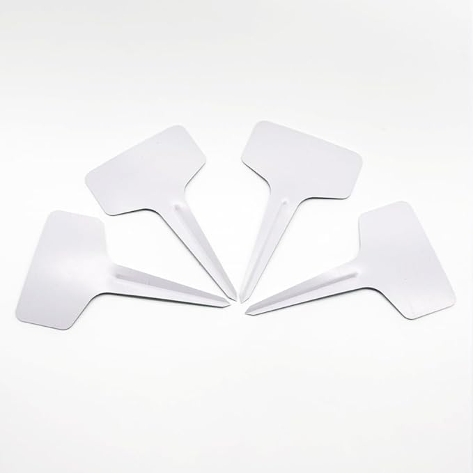 100 T-Type Plastic Plant Labels (Garden Markers Waterproof Signs for Outdoor Plant Tags Plant Markers Supplies (NO Pen) Plant T-Type Tags Indoor Herb Nursery Garden Labels