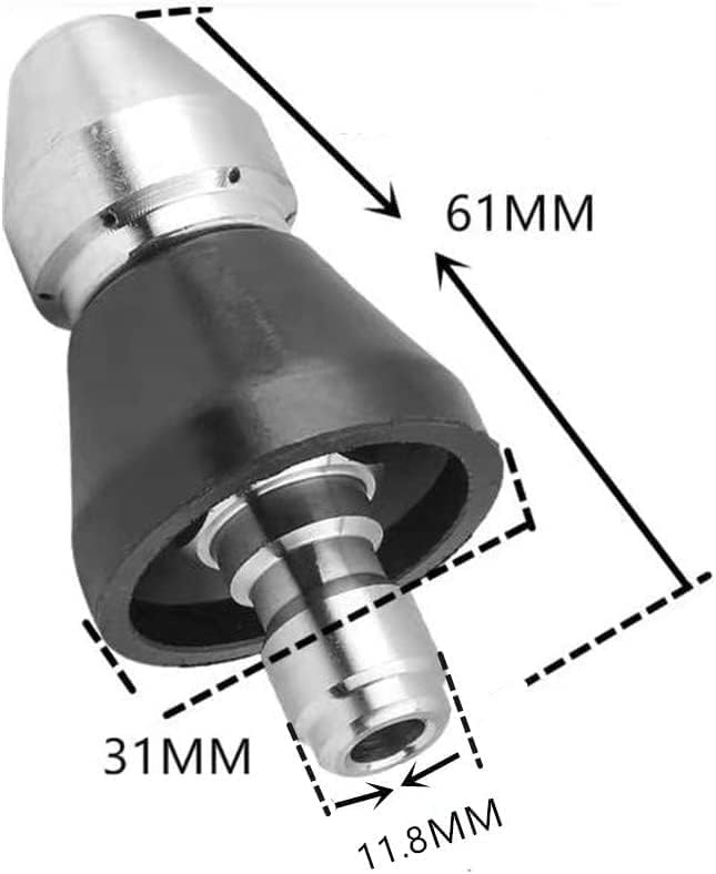 2 Sets Pressure Cleaning Machine - Sewer Nozzle Set, Front & Rear Nozzles, Stainless Steel 1/4" Quick Connector, 5000 PSI
