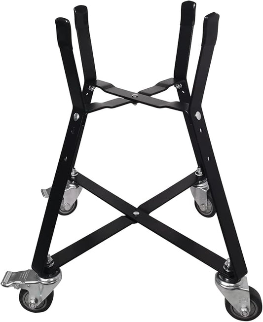 Rolling Cart for Kamado Joe Junior 13.5" Grill Stand for Kamado Joe Accessories, Rolling Nest with Heavy Duty Locking Caster Wheels Powder Coated Steel for Smoker Kamado Grill Stand Black