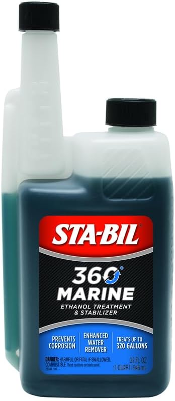 STA-BIL 360 Marine Ethanol Treatment and Fuel Stabilizer - Prevents Corrosion - Helps Clean Fuel System For Improved In-Season Performance - Treats Up To 80 Gallons, 8 fl. oz. (22260)
