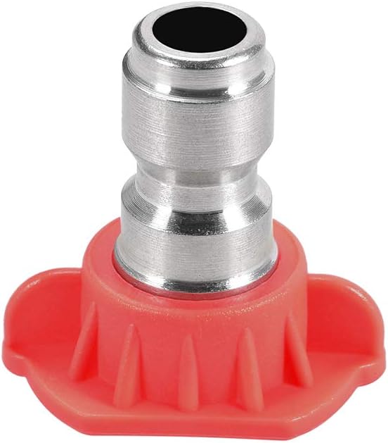 uxcell Pressure Washer Spray Nozzle Tips, 1/4" Stainless Steel, 2 Pcs (0 Degree, 2mm Orifice Diameter)