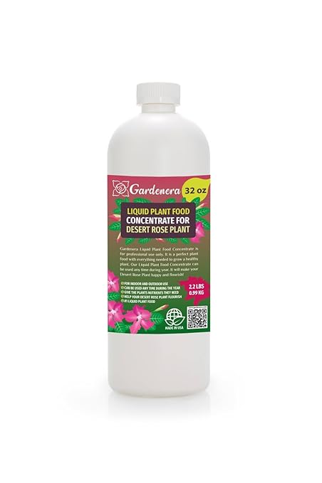 Gardenera Plant Growth Superfood for Desert Rose with 18 Key Vitamins & Minerals - Organic Plant Food Fertilizer - Micro-Fungi and Bio-Organisms for Desert Rose Plant Care & Growth Enhancement - 32oz