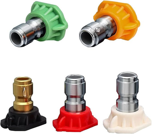 MINGOU Pressure Washer Tips Set Multiple Degrees, 6.5 GPM Power Washer Nozzle Tips 5 Pack, 1/4 Quick Connect (6.5GPM)