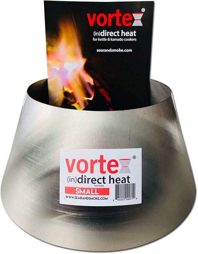 Vortex Small (in) Direct Cooking Charcoal Grill BBQ Accessory Cone 18.5 22.5 for Weber Smokey Mountain WSM Small - Stainless - Original - USA Made -Genuine SM Size