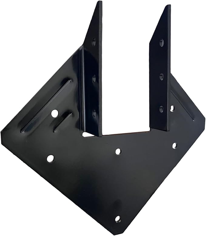 22 Pcs Black Hurricane Tie, 13 Gauge(Thickness 2.2mm) Joist Hangers, Fit 2x4,2x6 Truss to Rafter Connector for Roof Truss Timber, Hurricane Truss Hangers, Rafter Brackets,Hurricane Clips