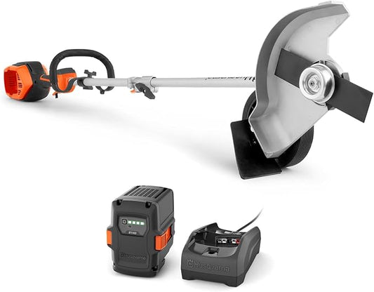 Husqvarna 330iKE Combi Switch + Lawn Edger Attachment, Electric Edger with Battery and Charger Included, 970701202