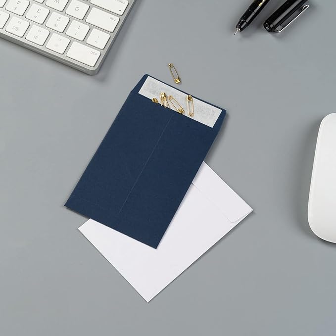 100 Pack Seed Envelopes Self-Adhesive Small Coin Envelopes Seed Storage Packets for Garden, Office or Wedding Gift (Kraft Brown, 3 1/4 ×4 1/2 inches)