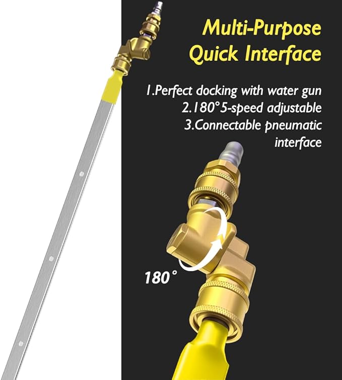 100cm/40in Radiator Cleaning Wand - Over 4500PSI Portable Pressure Washer Tool for Car Radiator Flush Kit with Adapter, Deep Clean Accessories (100cm/40in Cleaning Wand with Adapter)