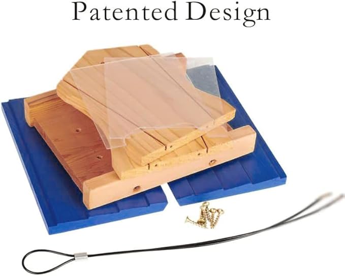 Ranch Hopper Bird Feeders for Outside Extra Thickness 13/16", Bird Feeder Kit for Kids to Build - Alaskan Red Cedar Wood Birdhouse Building with Hanging Cable, Paints and Brushes -Patented