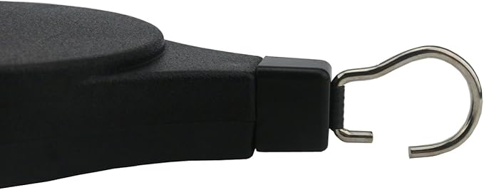 Ogrmar Plant Pulley Retractable Pulley Plant Hanger Hanging Flower Basket Hook Hanger for Garden Baskets Pots and Birds Feeder in Different Height Lower and Raise Pack of 4 (Black x4)