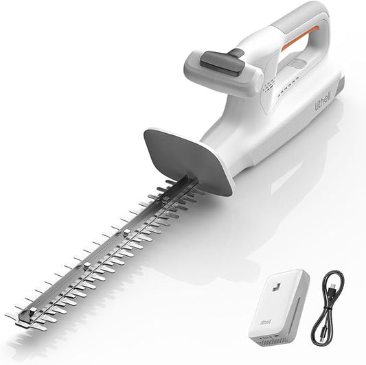 Litheli 20V Hedge Trimmer, 16.1'' Cordless Hedge Trimmer for Shrub, Cutting, Trimming, Pruning, U20 Handy+ Battery Bush Trimmer with 2.0Ah Battery Included