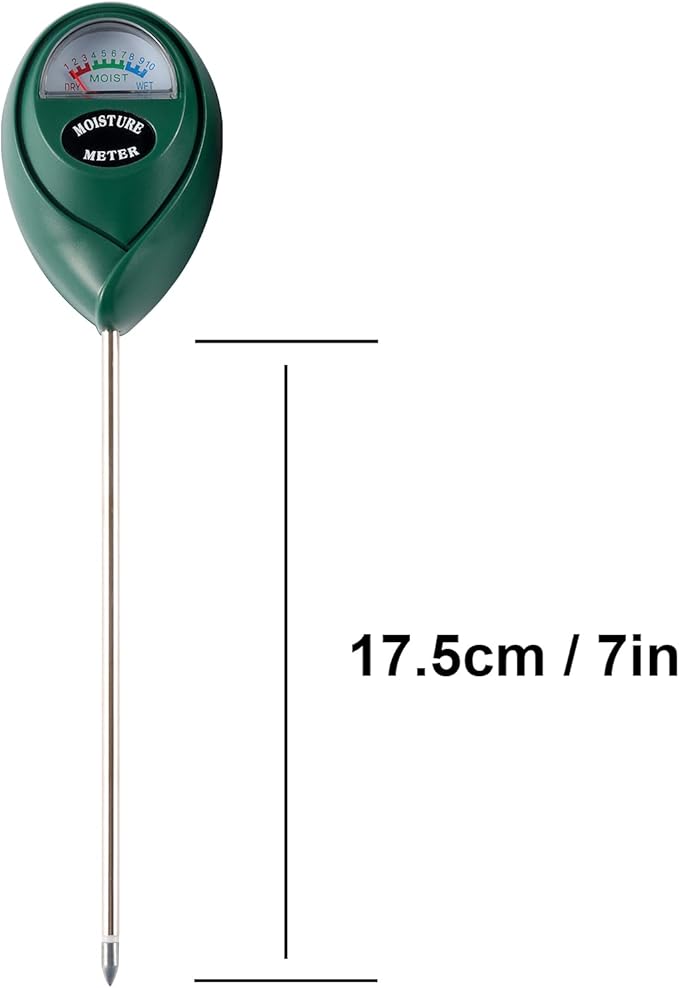 2 Packs Soil Moisture Meter, Plant Water Meter for House Plants, Soil Tester Test Kit Soil for Garden Lawn Farm Indoor & Outdoor Use, No Battery Required (Green)