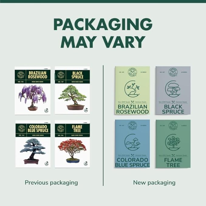 Garden Republic Bonsai Tree Kit - Mini Bonsai Seeds, 4 Types - Seed Starter Plant Growing Kit - Potting Soil Jute Bags Pruning Shears Scissor Tool Plant Markers - Gardening Gifts