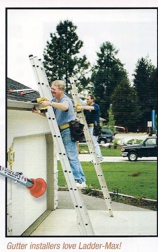 Stabilizer - Extension Ladder Stabilizer for Roof and Wall - Gutter Protector Attachment Hooks to and fits Most Ladders - Stability and Safety - Heavy Duty Ladder Standoff Tool