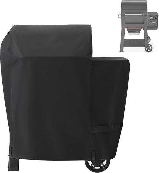 Grill Cover for Weber Searwood 600 Pellet Grill, 600D Waterproof 3400145 Weber Searwood 600 Cover, Outdoor BBQ Accessory, Outdoor Grill Cover