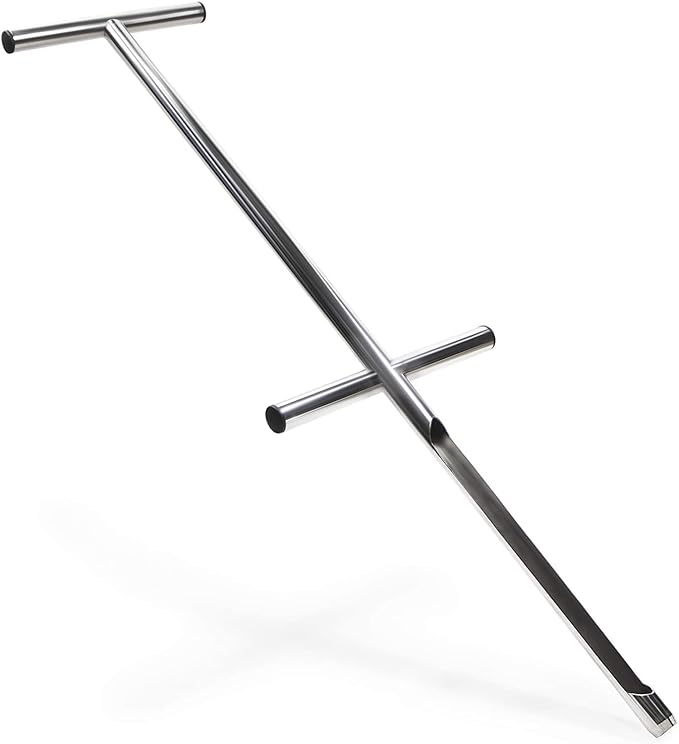 Varomorus Soil Sampler Probe 36" Stainless Steel Tubular T-Style Handle with Footsteps.