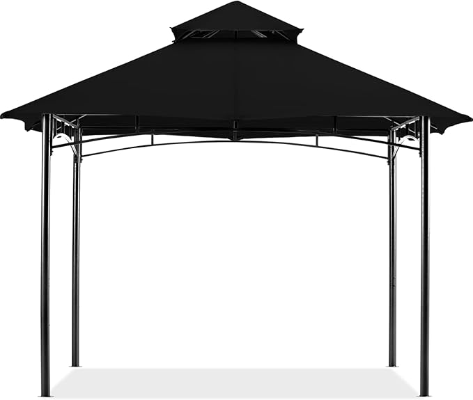 MASTERCANOPY Outdoor Garden Gazebo for Patios with Stable Steel Farme (9x9, Black)