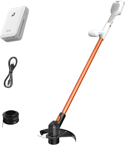 Litheli Cordless Weed Wacker 12 Inch, U20 Handy+ 20V String Trimmer & Weed Eater with 2.0Ah Battery, Grass Trimmer Tools for Garden, Yard and Farm