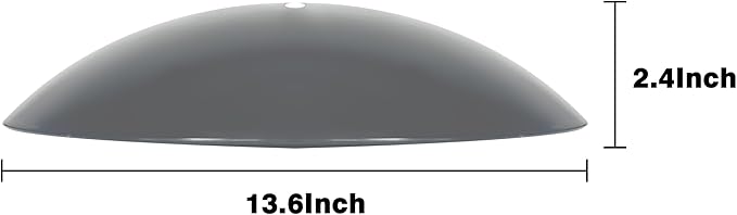 13" Bird Feeder Rain Guard, Hummingbird Feeder Shade Dome Cover, Hanging Squirrel Baffle for Bird Feeder Pole (Grey), 2 Pack