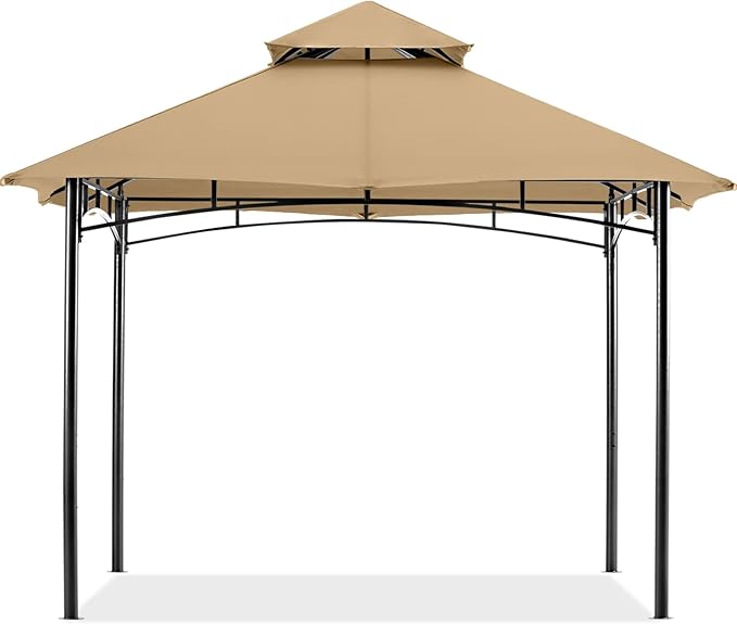 MASTERCANOPY Outdoor Garden Gazebo for Patios with Stable Steel Farme (9x9,Beige)