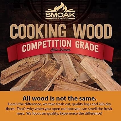 Smoak Firewood Cooking Wood Mini Splits - USDA Certified Kiln Dried (Cherry, 5-6in Tiny Pizza Oven Wood) for Portable Pizza ovens (729 Cubic Inches)