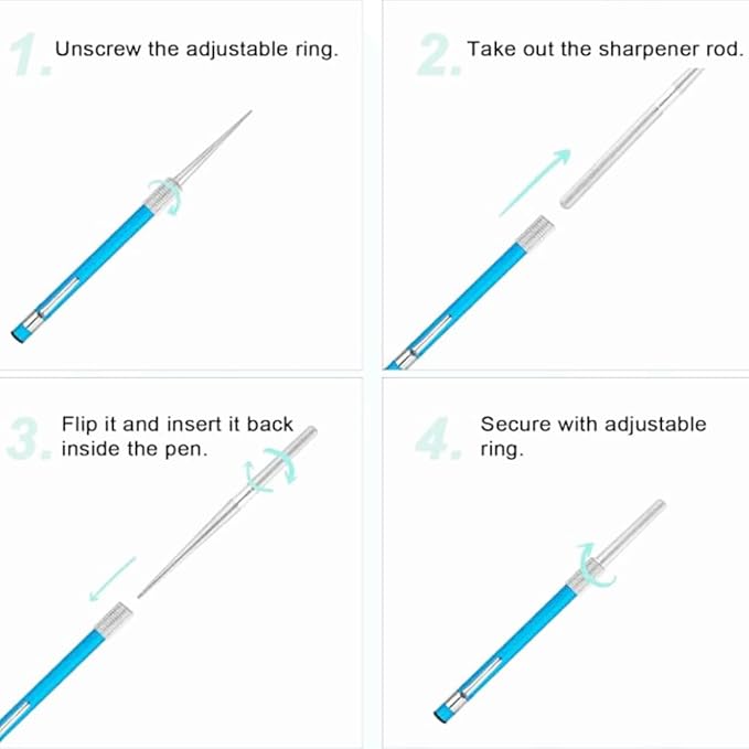 2Pcs Serrated Knife Sharpener, Retractable Diamond Sharpening Rod Portable Pocket Knife Steel Sharpener Rod Multifunctional Knife Sharpening Tool for Outdoor Kitchen Fishing Hunting
