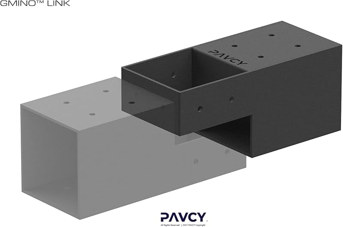 Omni-Way Pergola Brackets, GMINO Heavy-Duty 4x4 Pergola Kit for DIY Carport, Gazebo, Corner Fence - (Set of 2)