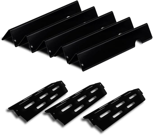 Professional Grill Parts for Weber Genesis II 300 Series (2017+) Flavorizer Bars & Heat Deflectors Replacement Kit, Exact Fit for Genesis II E-310/E315/S352/S-335, Rustproof Porcelain Steel