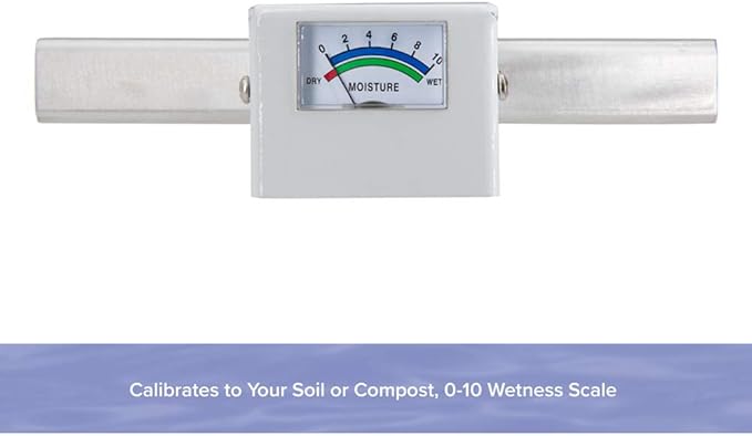 Reotemp 24 Inch Garden and Compost Moisture Meter, Garden Tool Ideal for Soil, Plant, Farm and Lawn Moisture Testing