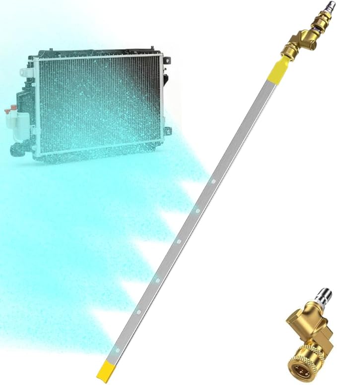 100cm/40in Radiator Cleaning Wand - Over 4500PSI Portable Pressure Washer Tool for Car Radiator Flush Kit with Adapter, Deep Clean Accessories (100cm/40in Cleaning Wand with Adapter)