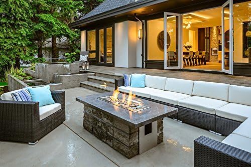 Stanbroil 30 by 6-Inch Drop-in Linear Fire Pit Pan and Burner, 304 Stainless Steel Natural & Propane Gas Firepit for Outside DIY Fire Table, BTU 54, 000 Max