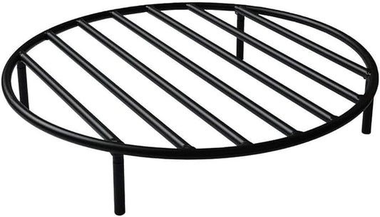 only fire Round Fire Pit Grate with 4 Legs for Outdoor Campfire Grill Cooking, 30 Inch