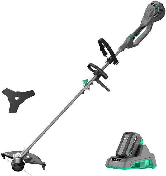 Litheli 40V Cordless String Trimmer Brushless Motor 14", Battery Powered 2 IN 1 Grass Trimmer and Brush Cutter, 2.0Ah Battery & Charger, Dual Line Bump Feed for Lawn Trimming, Brush Cutting, Lawn Care